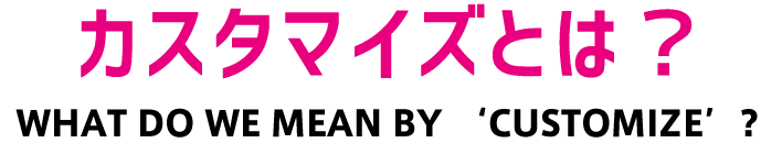 カスタマイズとは？