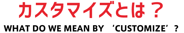 カスタマイズとは？