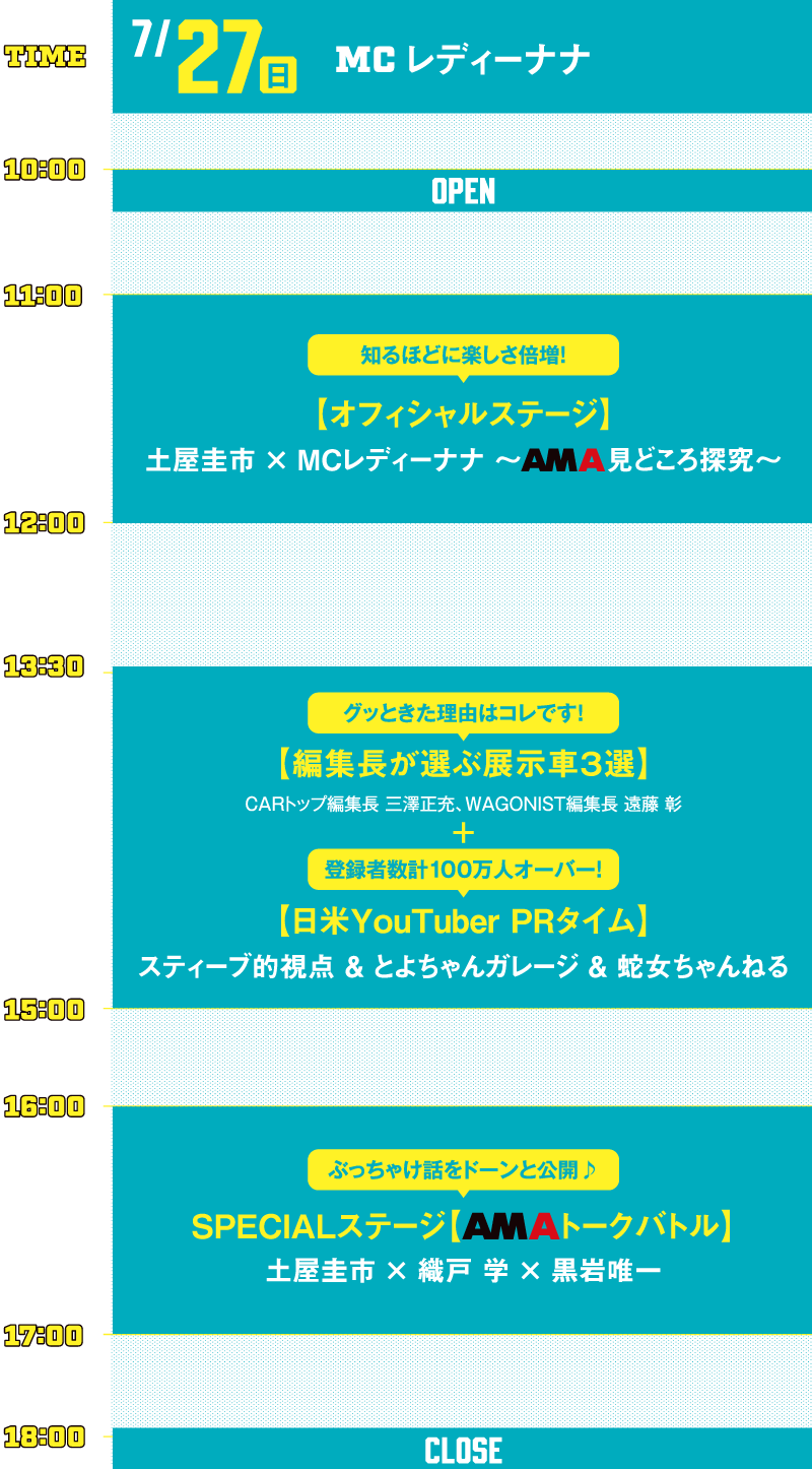 タイムスケジュール 7/27