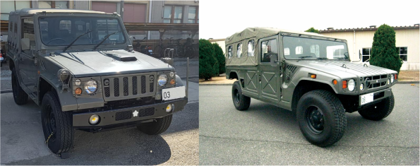 自衛隊車両3台＆まもるくんもやってくる